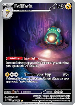 Bellibolt - 201/197 201 - SV03 Obsidian Flames Holofoil