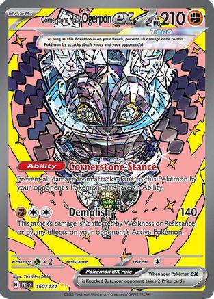 Cornerstone Mask Ogerpon ex - 160/131 160 - SV Prismatic Evolutions Holofoil
