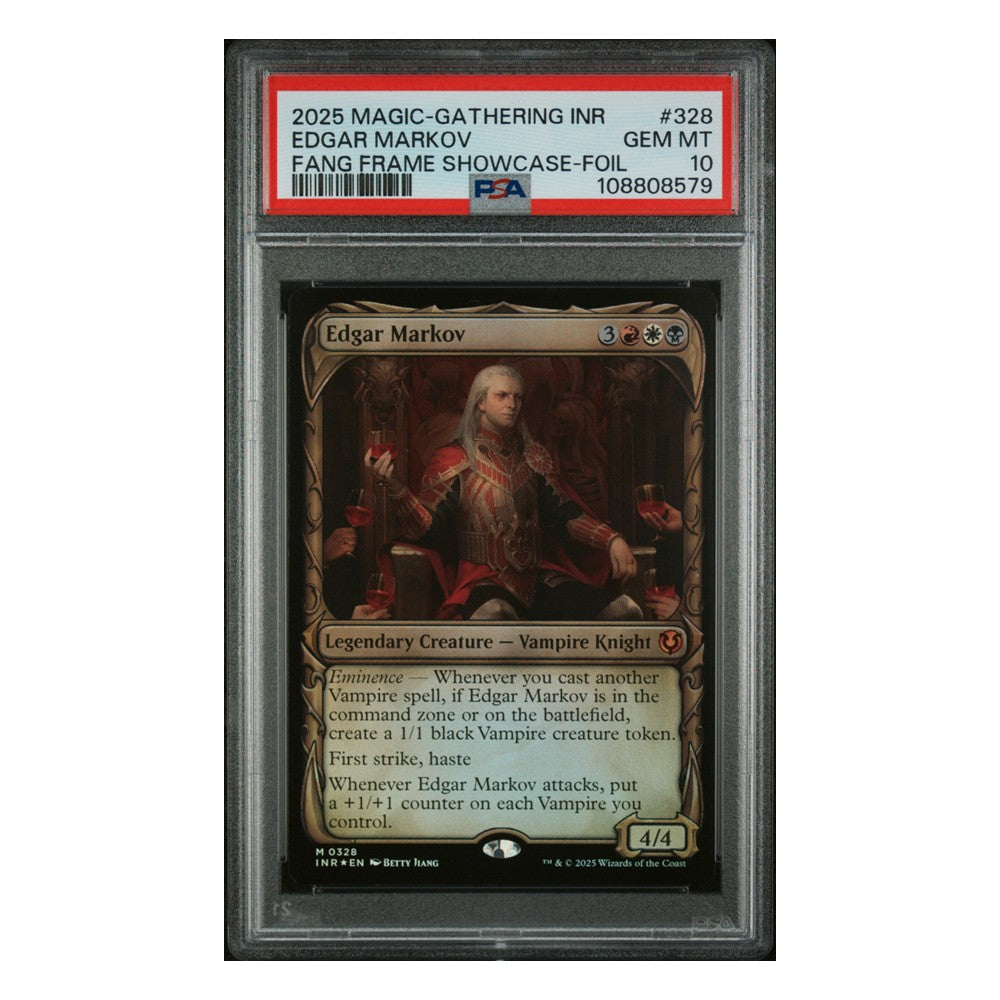 Magic the Gathering: PSA 10 Edgar Markov (Foil) INR 328 + Free Slab Bumper
