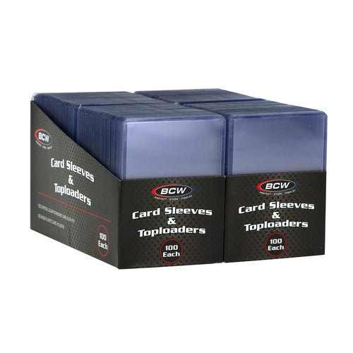 BCW Supplies: Card Sleeves and Toploader Combo - 200 Sleeves and 200 Toploaders BCW Supplies