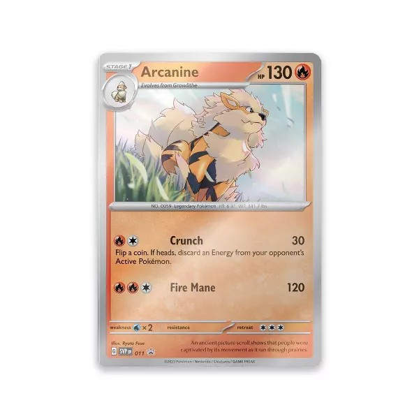 Pokemon English - Scarlet and Violet Base - 3 Pack Blister [Arcanine]