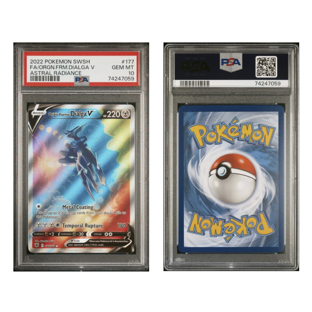 Pokemon - Origin Form Dialga V - Ultra Rare 177 - Astral Radiance - PSA 10