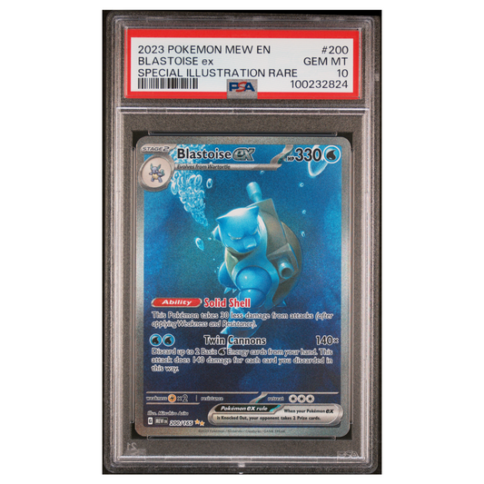 Pokemon - English - PSA 10 Blastoise ex 200/165 SIR MEW