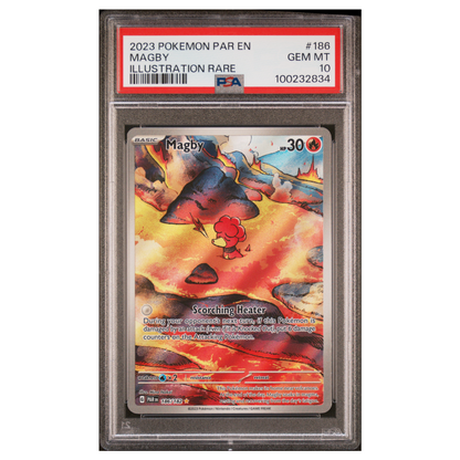 Pokemon - English - PSA 10 Magby 186/182 IR PAR