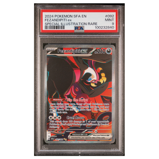 Pokemon - English - PSA 9 Fezandipiti 092/064 SIR SFA