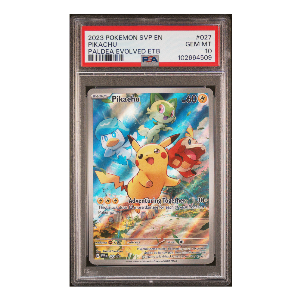 Pokemon - English - PSA 10 Pikachu SVP + Free Slab Bumper