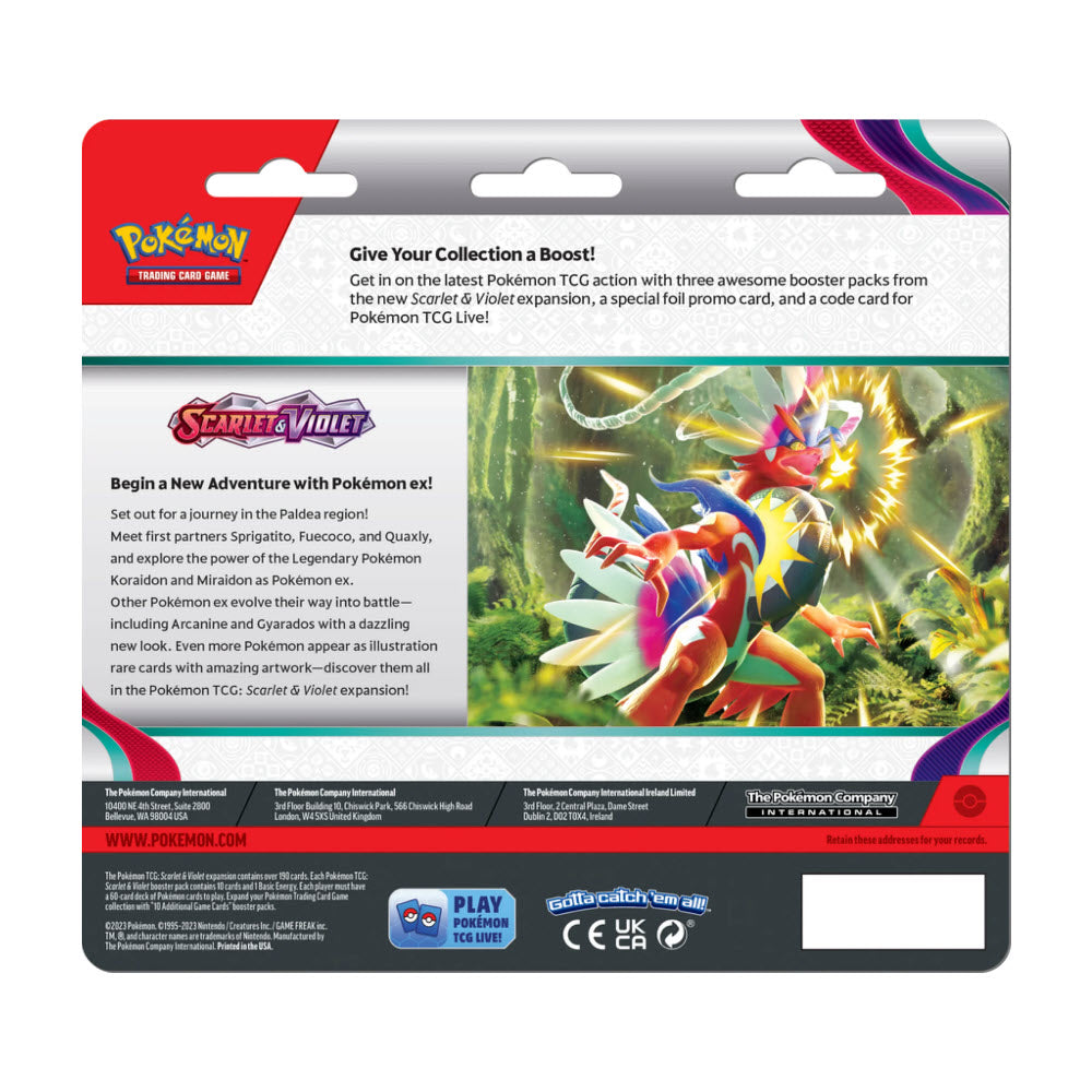 Pokemon English - Scarlet and Violet Base - 3 Pack Blister [Dondozo]