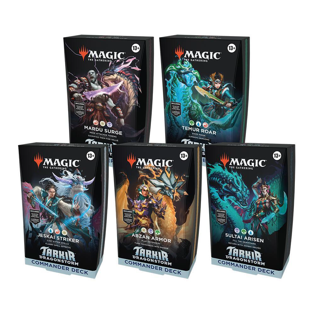 Magic the Gathering - Tarkir: Dragonstorm - Commander Deck Display (5 Decks)