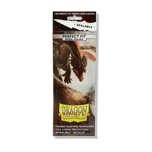 Dragon Shield Sleeves - Sealable Perfect Fit - 100CT [Smoke]