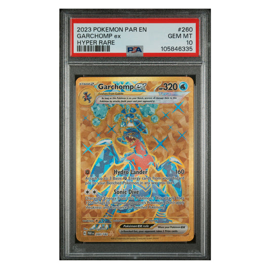 Pokemon TCG: English - PSA 10 Garchomp ex PAR 260 + Free Slab Bumper