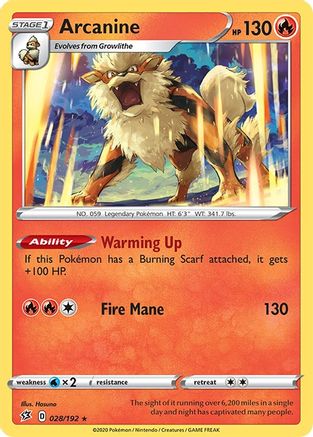 Arcanine 28/192 - SWSH02 Rebel Clash