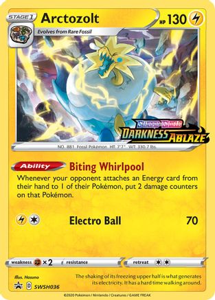 Arctozolt - SWSH036 (Prerelease) SWSH036/307 - SWSH Sword & Shield Promo Cards Holofoil