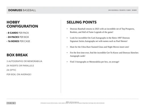 Panini: 2025 Donruss - Baseball [Hobby Box] Panini