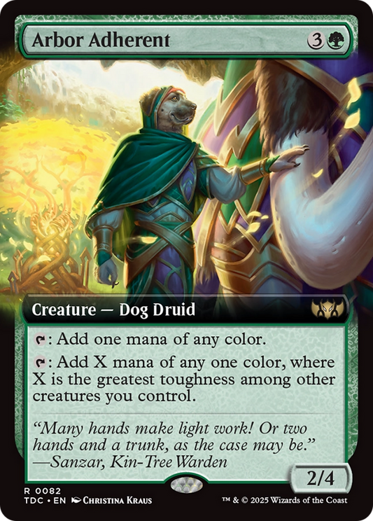 Arbor Adherent (TDC-082) - Commander: Tarkir: Dragonstorm: (Extended Art)