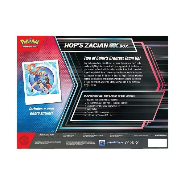 Pokemon English - Hop's Zacian ex Box