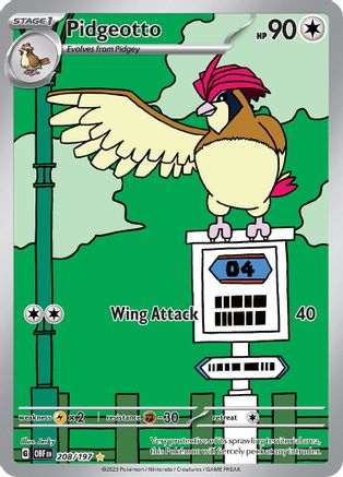 Pidgeotto - 208/197 208 - SV03 Obsidian Flames Holofoil