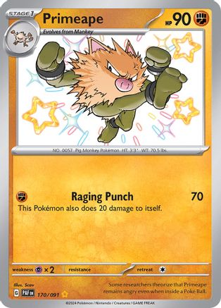 Primeape - 170/091 170 - SV Paldean Fates Holofoil