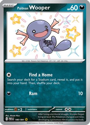 Paldean Wooper - 180/091 180 - SV Paldean Fates Holofoil