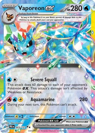 Vaporeon ex - 023/131 23 - SV Prismatic Evolutions Holofoil