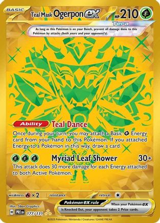 Teal Mask Ogerpon ex - 177/131 177 - SV Prismatic Evolutions Holofoil