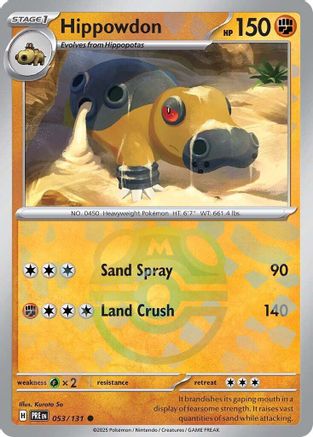 Hippowdon (Master Ball Pattern) 53 - SV Prismatic Evolutions Holofoil