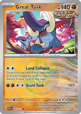 Great Tusk (Master Ball Pattern) 55 - SV Prismatic Evolutions Holofoil