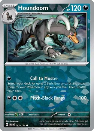 Houndoom (Master Ball Pattern) 63 - SV Prismatic Evolutions Holofoil