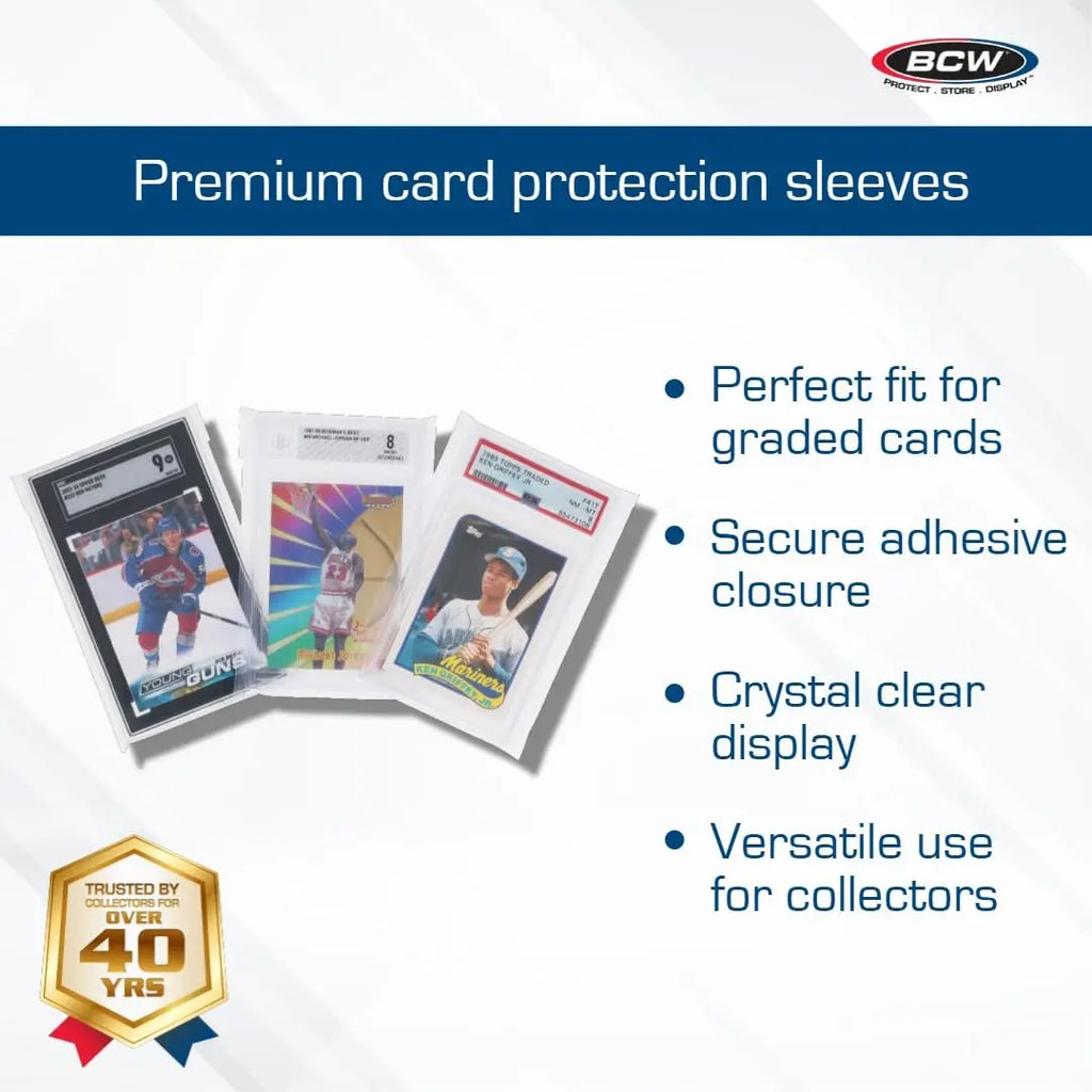 BCW Graded Card Sleeves - 500CT [Team Bag] BCW Supplies