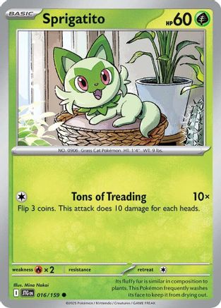 Sprigatito 16 - SV09 Journey Together Reverse Holofoil