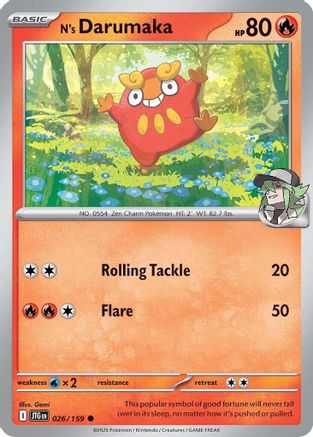N's Darumaka 26 - SV09 Journey Together Reverse Holofoil
