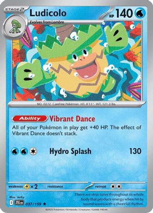 Ludicolo 37 - SV09 Journey Together Reverse Holofoil