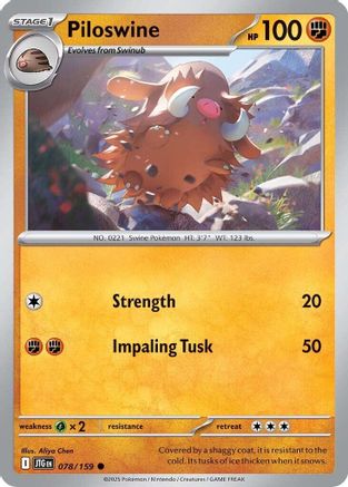 Piloswine 78 - SV09 Journey Together Reverse Holofoil