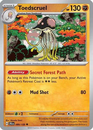 Toedscruel 89 - SV09 Journey Together Reverse Holofoil