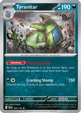 Tyranitar 95 - SV09 Journey Together Reverse Holofoil
