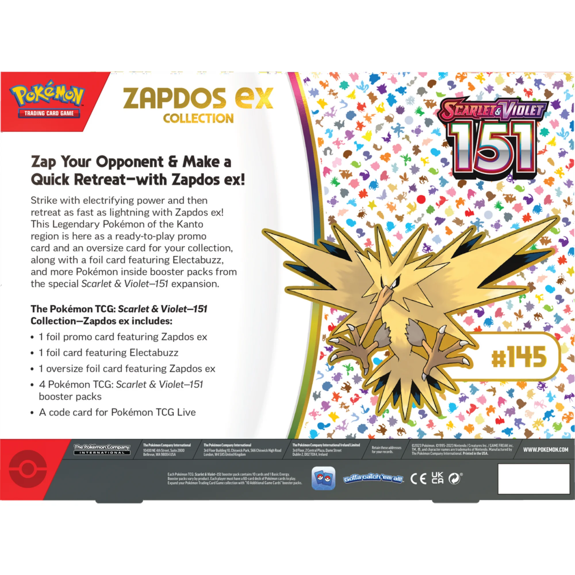 Pokemon TCG: English - Pokemon 151 - Zapdos Ex Collection
