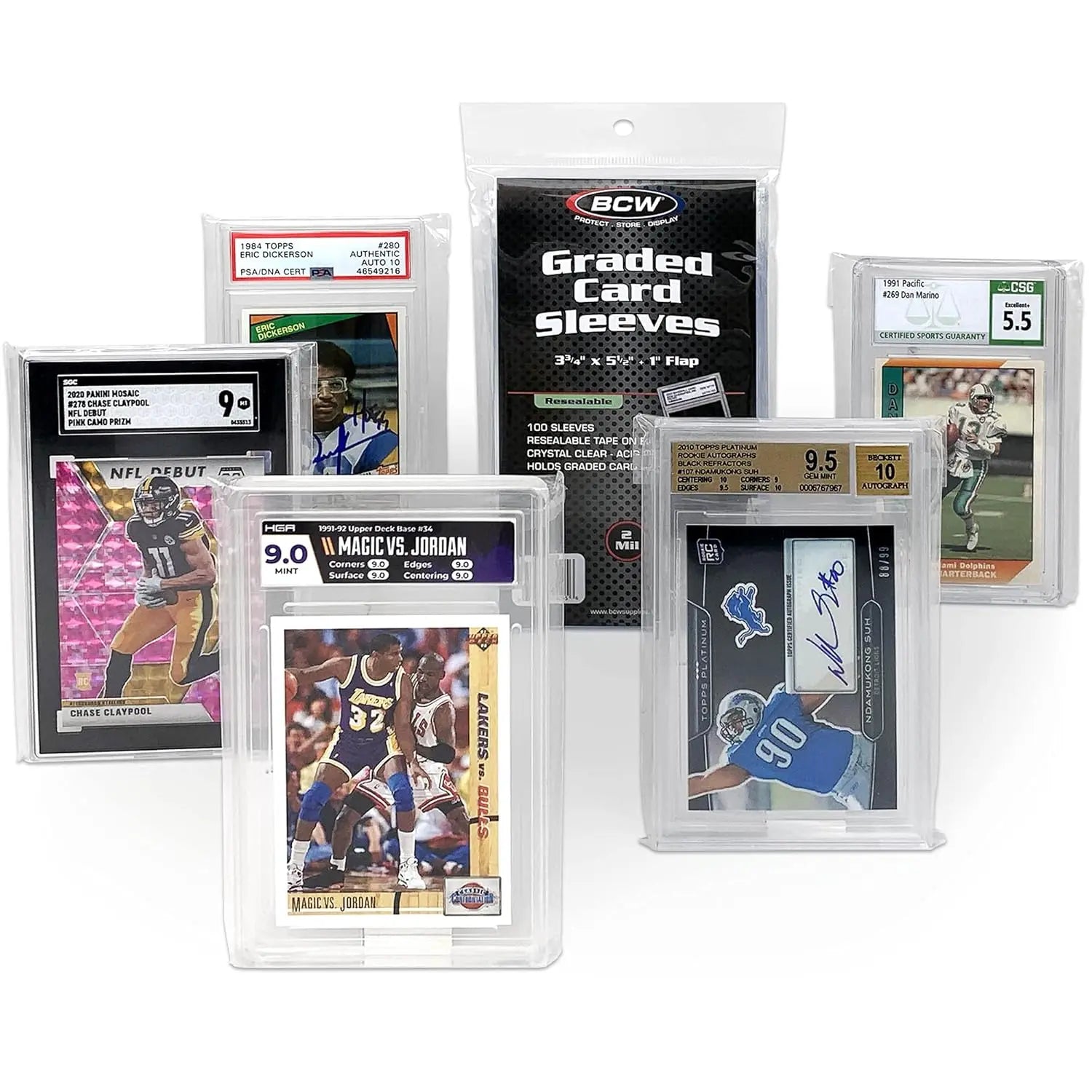 BCW Graded Card Sleeves - 500CT [Team Bag] BCW Supplies