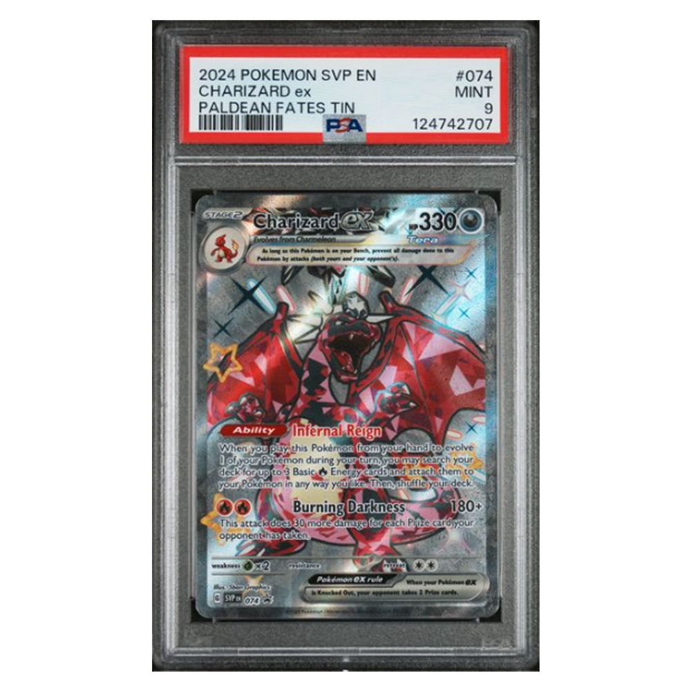 Pokemon TCG: Charizard EX BSP #074 + Free Slab Bumper [PSA 9]