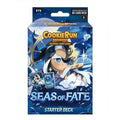 Cookie Run Bravereview trading card game starter deck packaging with character illustration and text.
