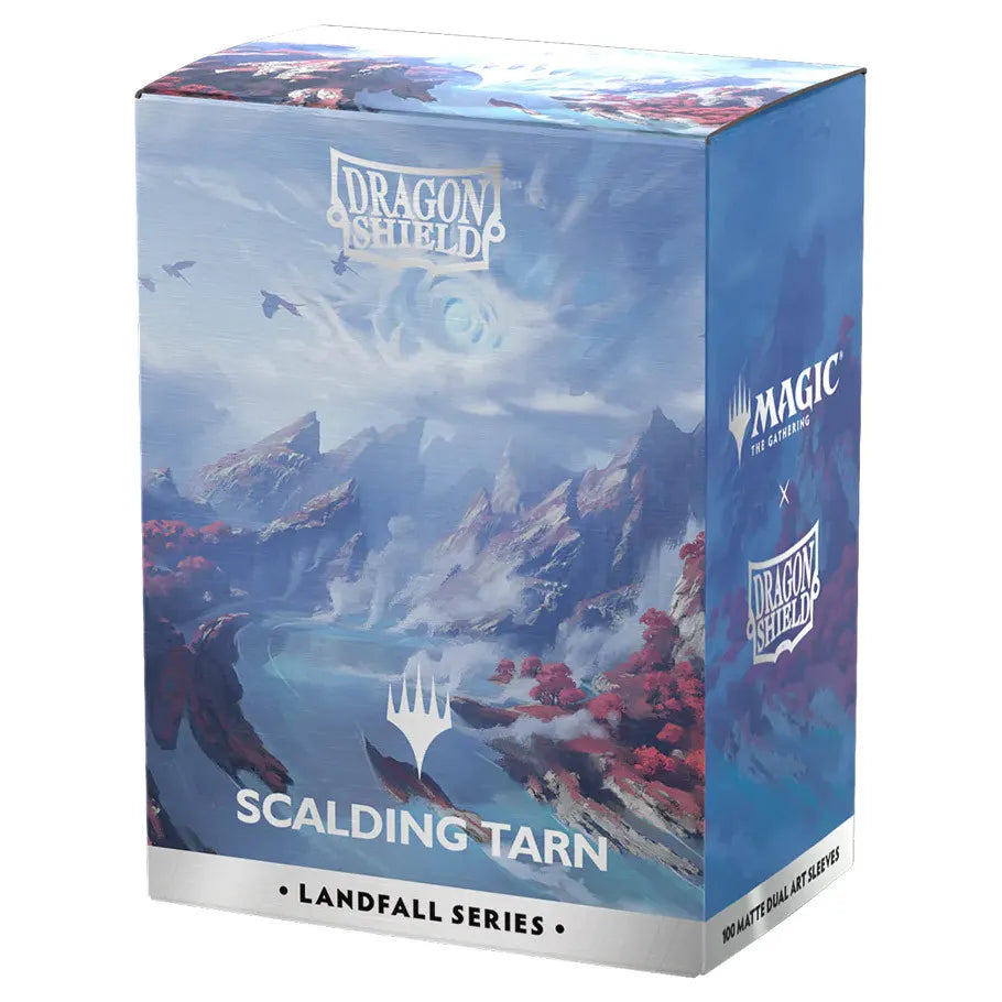 Dragon Shield Scalding Tarn packaging with mountain and lake design