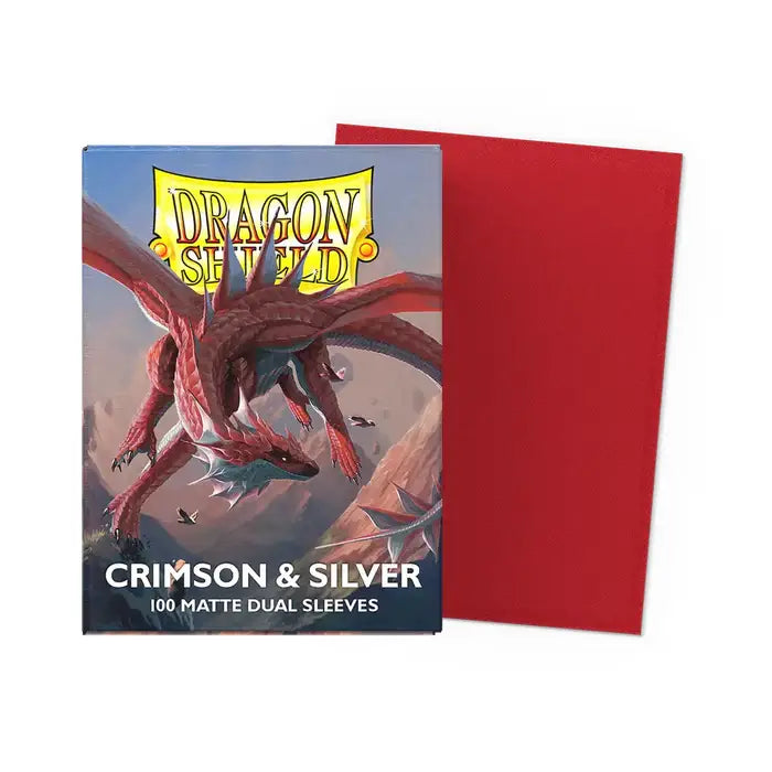 Dragon Shield: Matte Dual - Crimson & Silver [Sleeves]