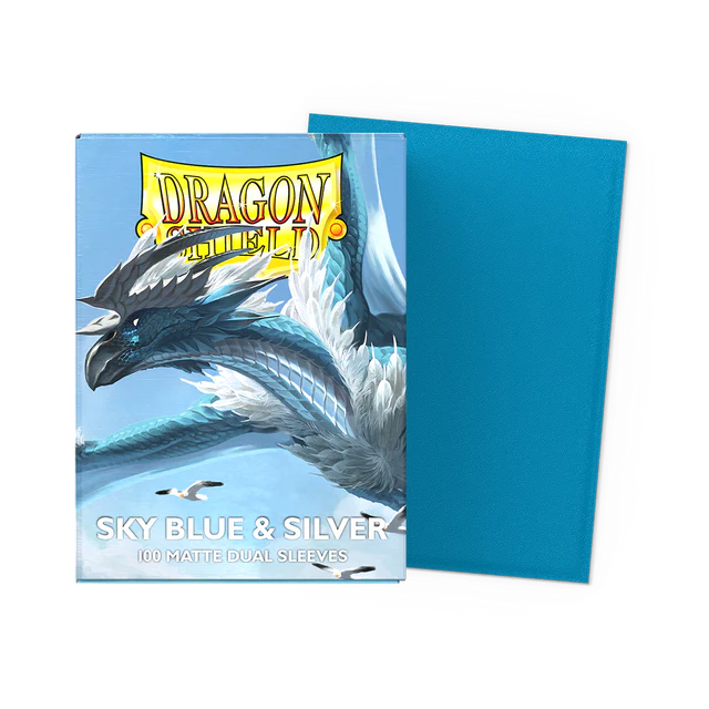 Dragon Shield: Matte Dual - Sky Blue & Silver [Sleeves]