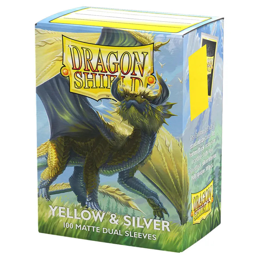 Dragon Shield: Matte Dual - Yellow & Silver [Sleeves] Dragon Shield