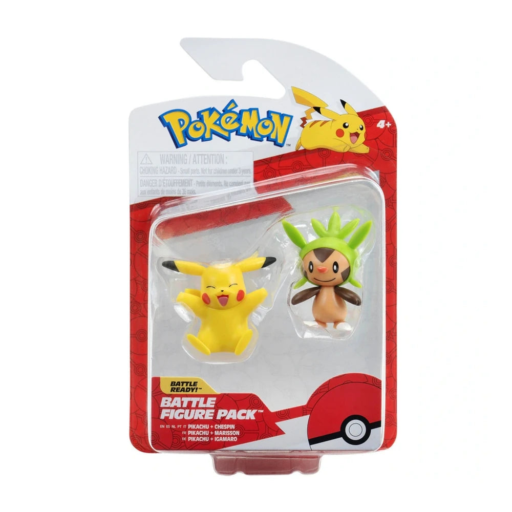 Pokemon: Chespin and Pikachu - Battle [Figure]
