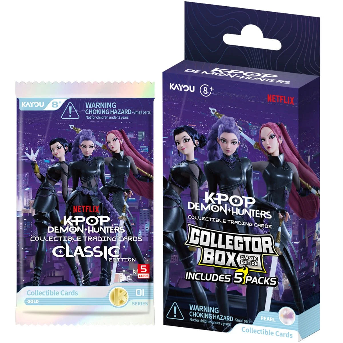 KPop Demon Hunters: Collectible Cards - Classic Edition 01 - 5 Pack [Collector Box]