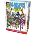 Marvel Age gift bundle packaging with superhero illustrations on a white background
