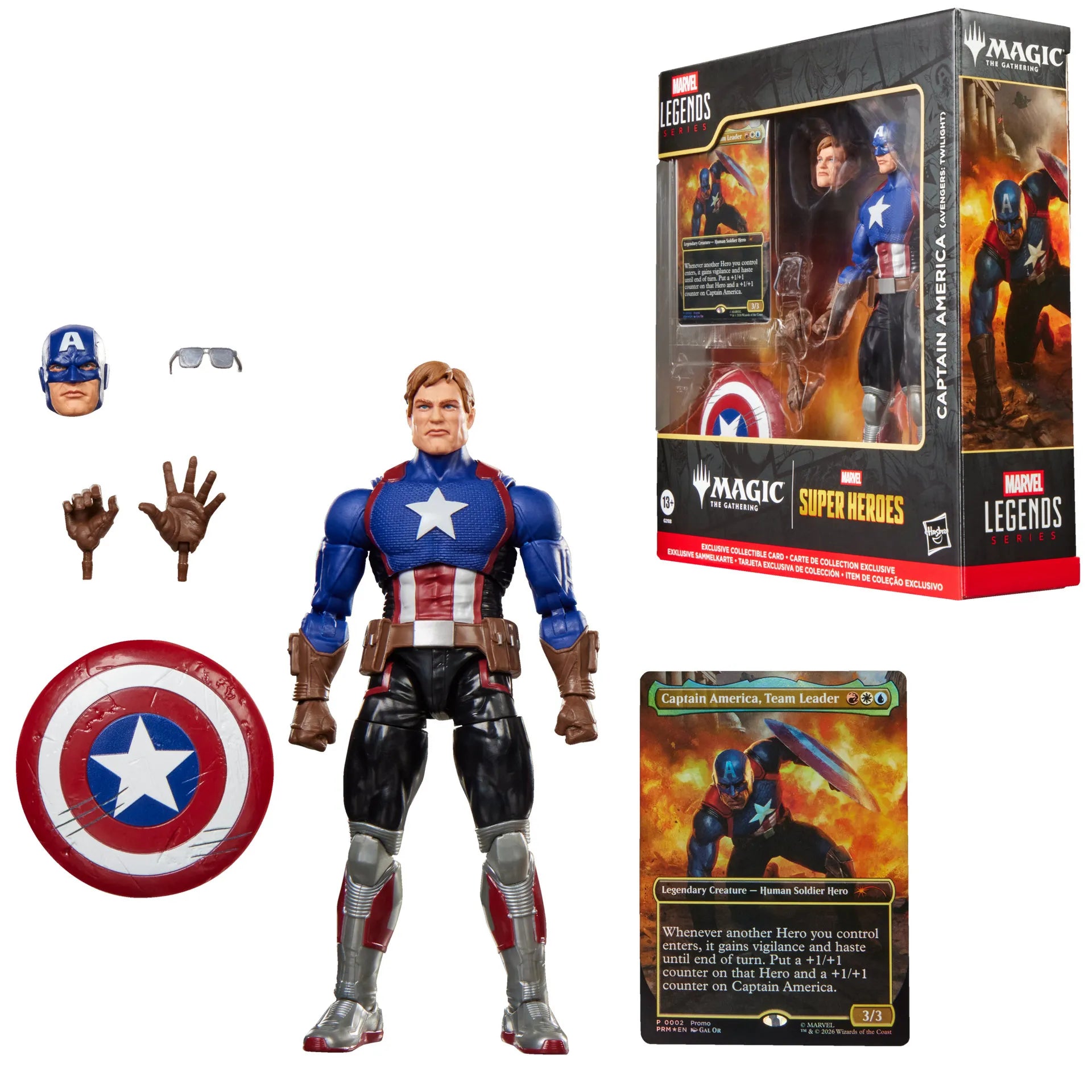 Marvel Legends Series: Magic the Gathering: Captain America and Promo Card [Action Figure]