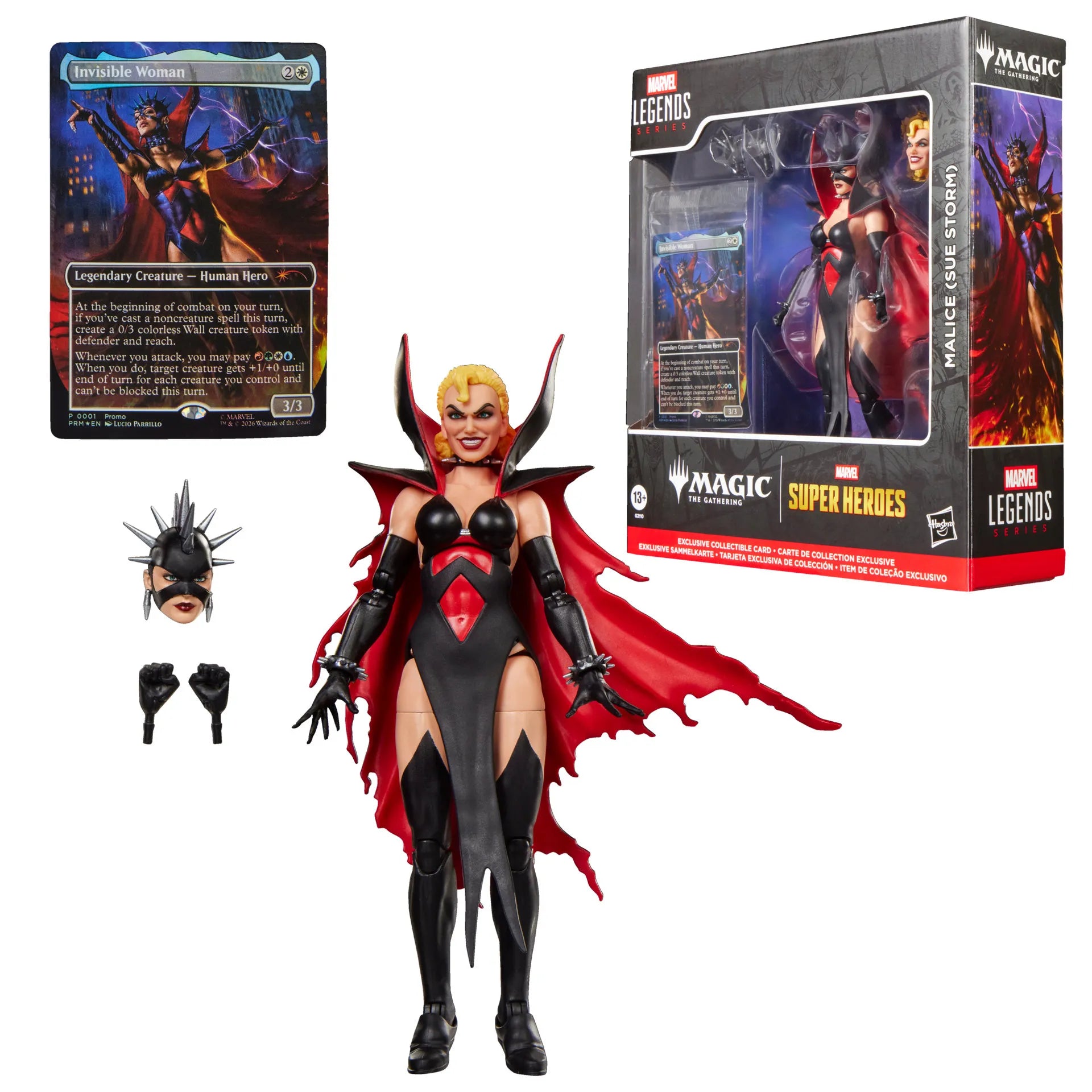 Marvel Legends Series: Magic the Gathering: Malice (Sue Storm) and Promo Card [Action Figure]