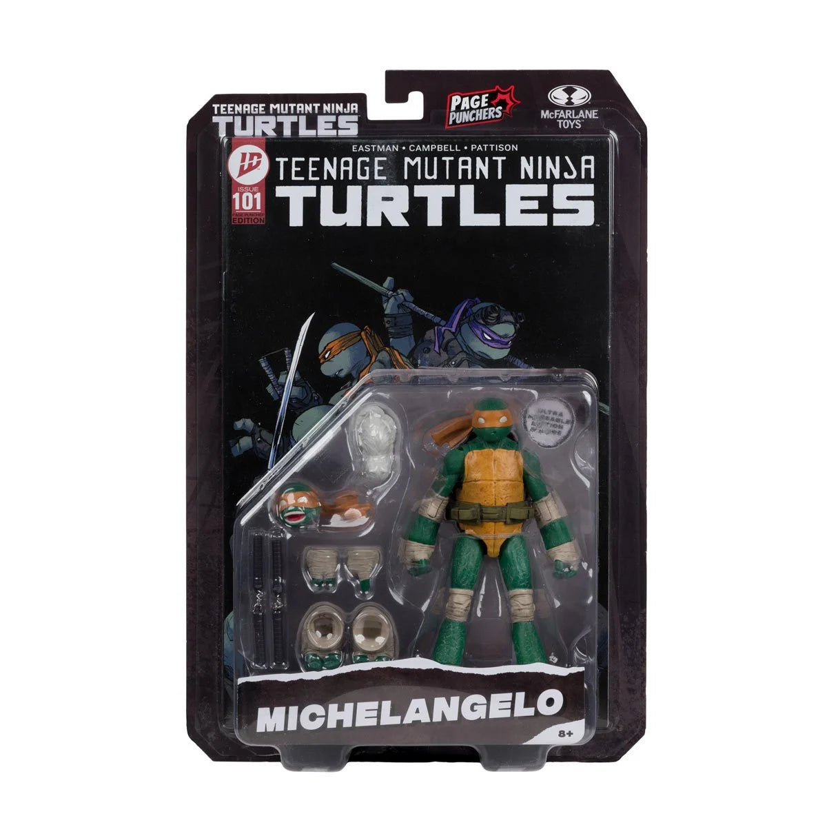 McFarlane Toys: Teenage Mutant Ninja Turtles - Page Punchers - Michelangelo with Comic [Figure]