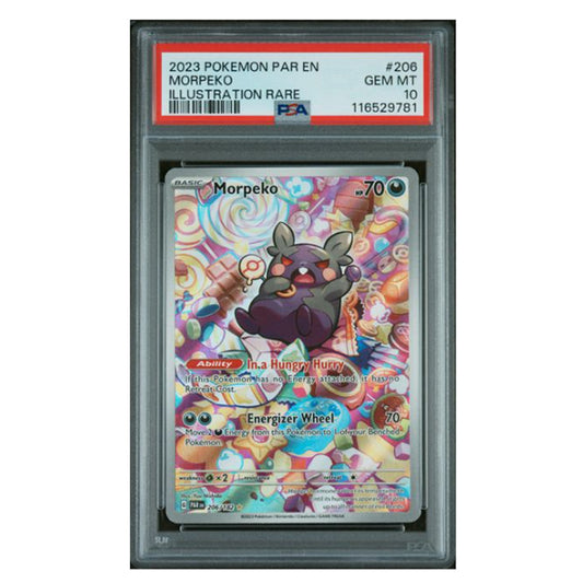 Pokemon TCG: Morpeko #206 - PSA#116529781 + Free Slab Bumper [PSA 10]