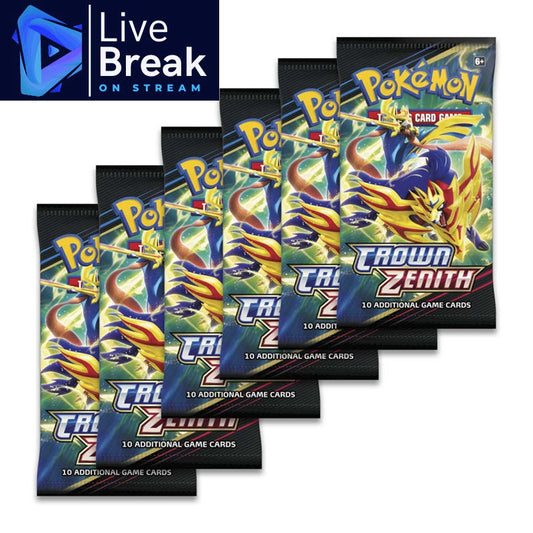 [LIVE BREAK] Pokemon - Crown Zenith - 6x Booster Packs